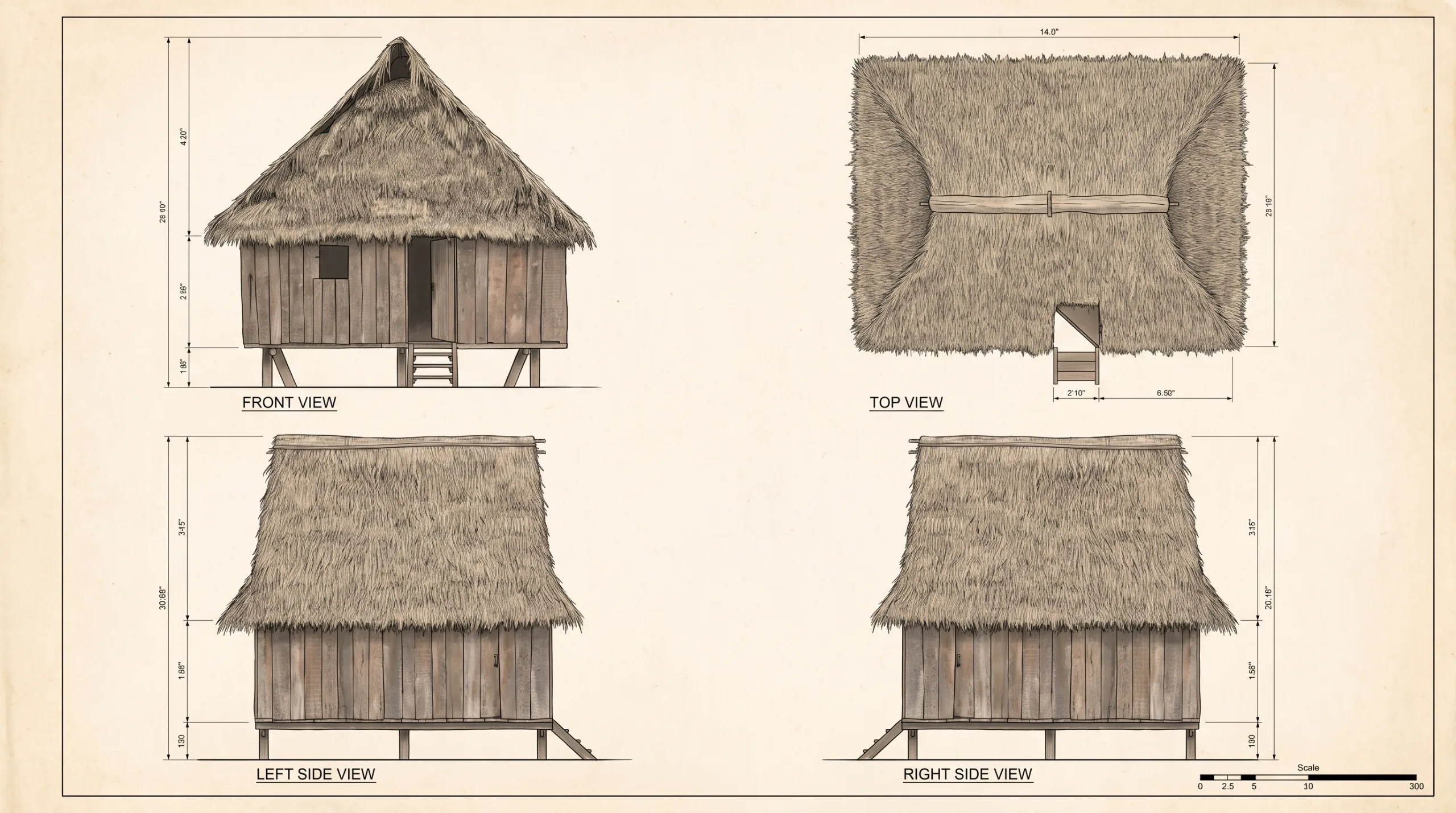 Jungle Village Structures Pack Reference Sheet